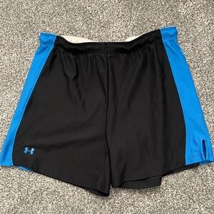 Under Armor Athletic Shorts- Black with blue detail